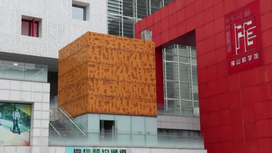 Revestimiento de pared de fachada de paneles de pared de metal cortado con láser exterior del edificio (KH-CW030)